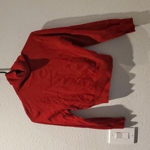 Red Cropped Turtle Neck